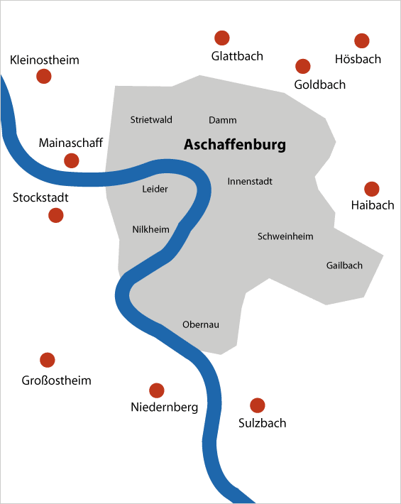 Kehrgebiet freier Schornsteinfeger Aschaffenburg